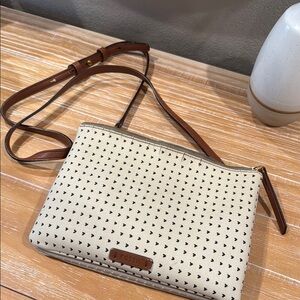 Fossil Beige Crossbody Bag